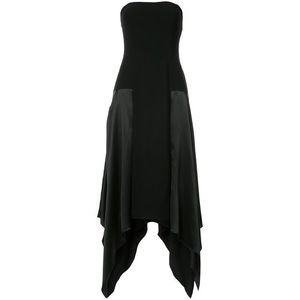 Cinq a sept strapless handkerchief midi dress